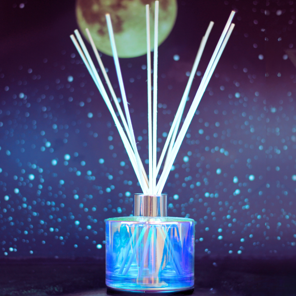 Iridescent Reed Diffuser Glass with Silver cap